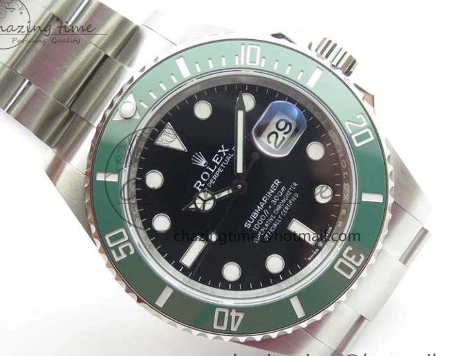 A3235 41mm LV on Submariner Black Bracelet Kermit EWF SS Dial 126610 0101